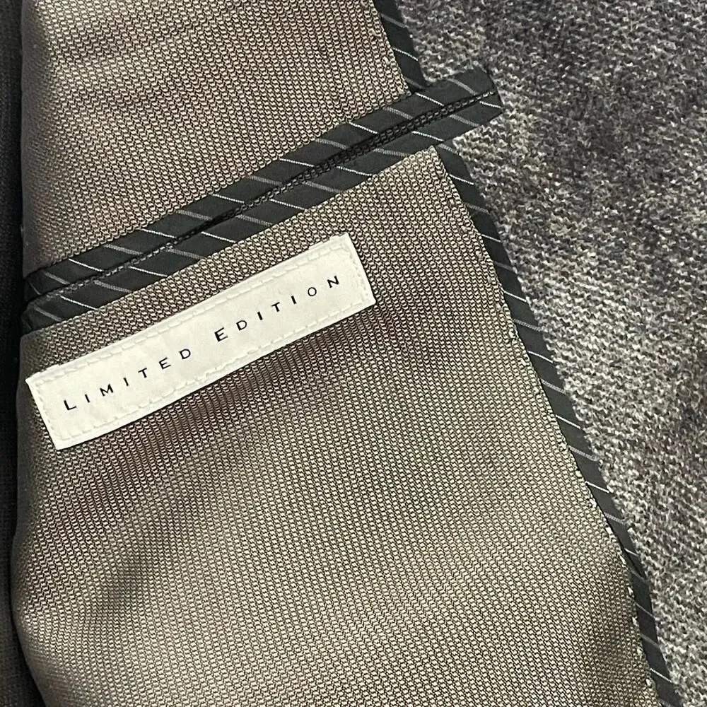 Joseph Abboud Mens Sport Coat‎ Wool Cashmere 44R Grey Plaid E.Thomas Hamilton